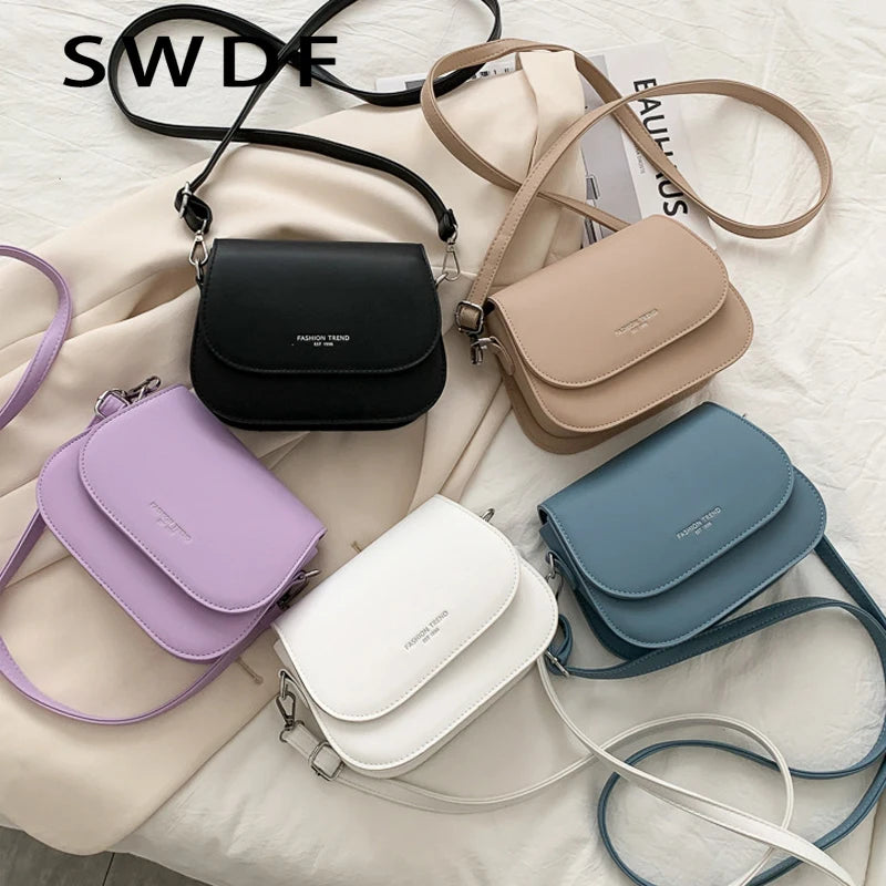 Solid Flap Shoulder Bag Crossbody Bag Handbags for Women