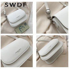 Solid Flap Shoulder Bag Crossbody Bag Handbags for Women