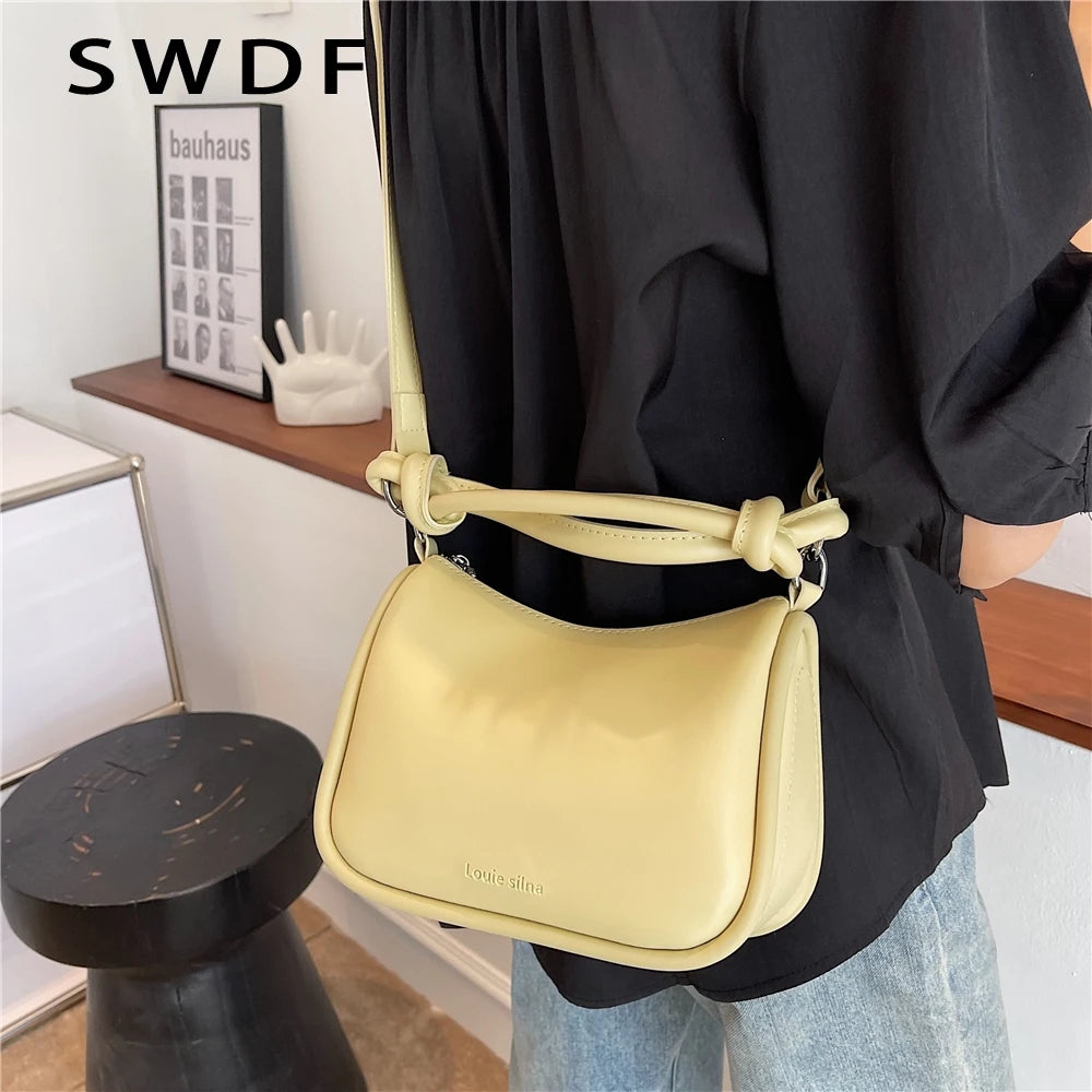 Knotted Handle Pillow Small Tote Handbags for Women Shoulder Crossbody Bags