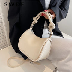 Knotted Handle Pillow Small Tote Handbags for Women Shoulder Crossbody Bags