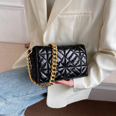 Metal Chain Shoulder Bag for Women Handbag Clutch Purses Evening Tote