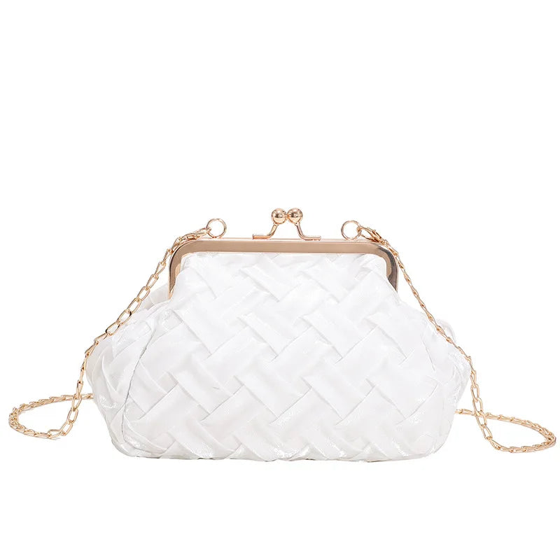 Weave Shell Bags Tote PU Leather Crossbody Bags for Women