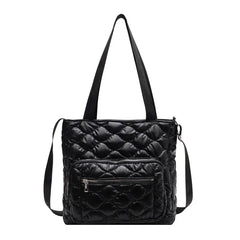 Winter Women Handbag Purse Space Padded Cotton Crossbody Bags Solid Casual Femal