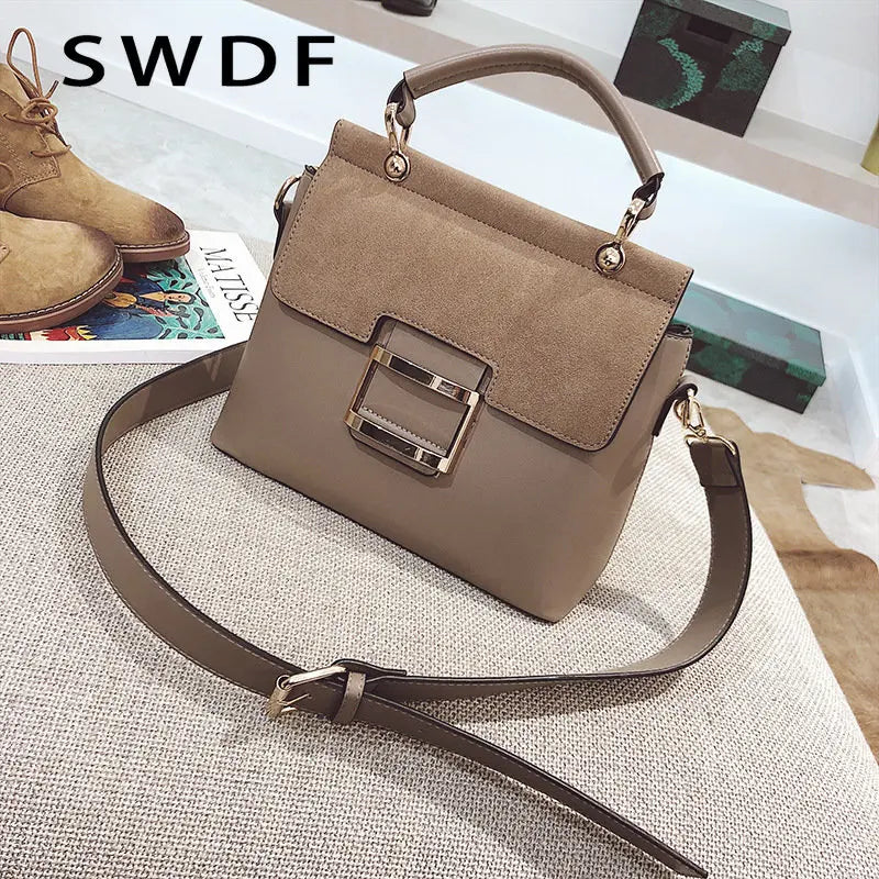 Women Vintage Shoulder Bags PU Leather Handbags Crossbody Bags Famous Spring