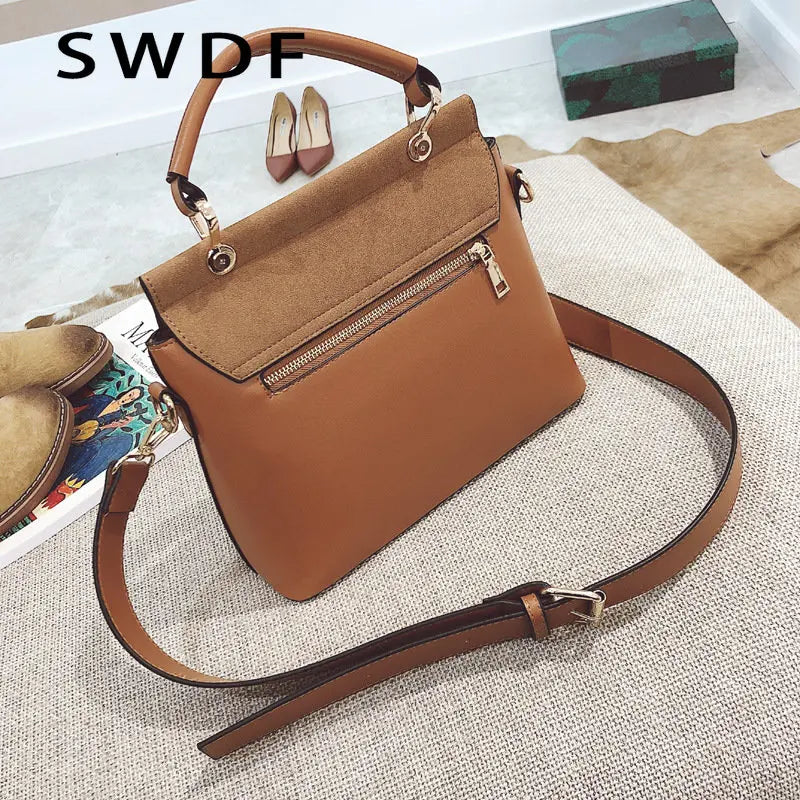 Women Vintage Shoulder Bags PU Leather Handbags Crossbody Bags Famous Spring