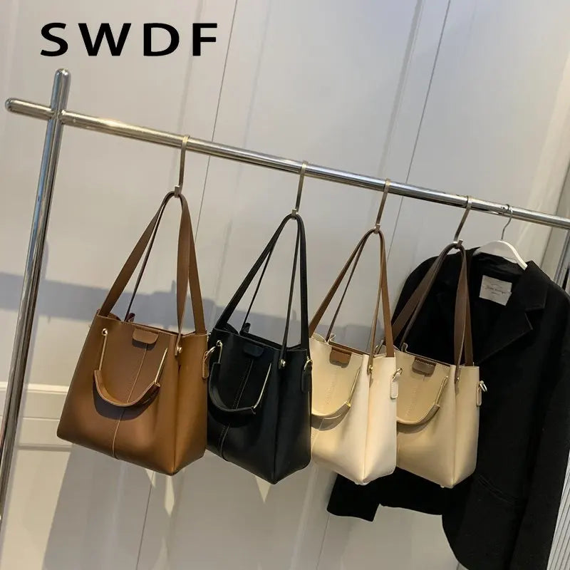 Retro Winter PU Leather Crossbody Shoulder Bags for Women