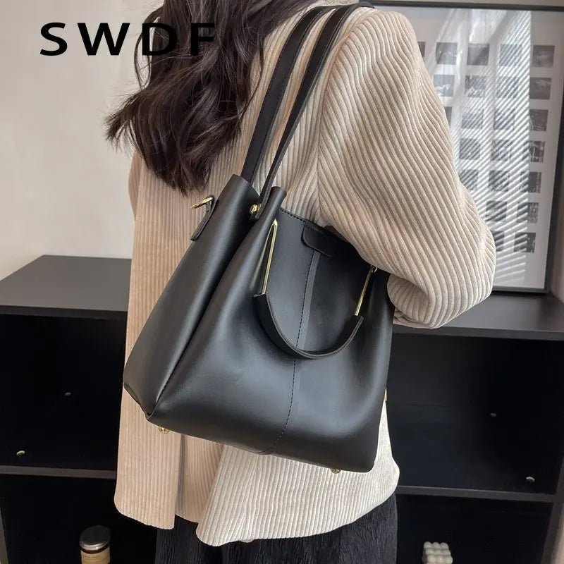 Retro Winter PU Leather Crossbody Shoulder Bags for Women