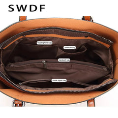 Oil Wax Leather Shoulder Bag Tote Crossbody Handbag Women Handbag