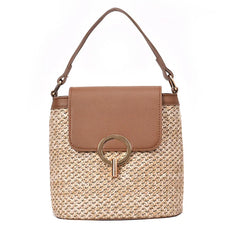 Straw Bucket Bags Women Crossbody Summer Purses Handbags Shoulder Bag