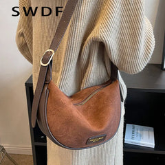 Small Suede Crossbody Sling Bags Women Winter Handbag