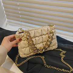 Chain Crossbody Shoulder Bag Soft PU Leather Winter Handbags Sac A Main