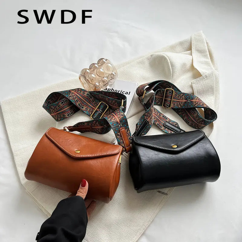 Vintage Crossbody Bags for Women Handbags PU Leather Female Handbags