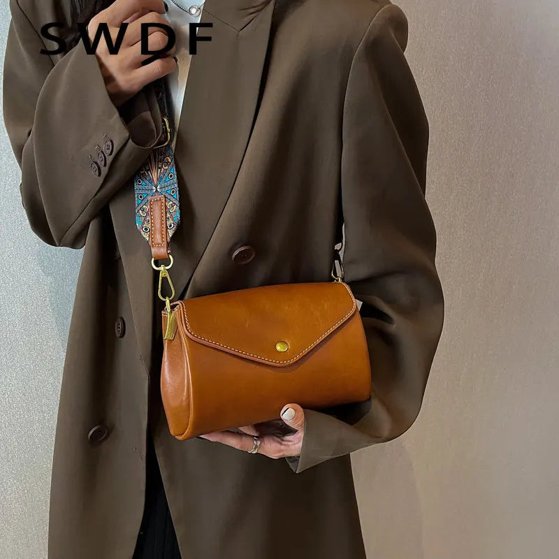 Vintage Crossbody Bags for Women Handbags PU Leather Female Handbags