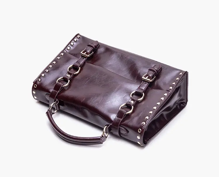 Vintage Messenger Bag Women Autumn Briefcase Daily Use All-matc