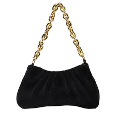 Plush Shoulder Handbag Chain Winter Bag Women Shoulder Bag