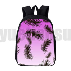 Hawaii Style 3D Backpack 12/16 Inch for School Girls Women Travel