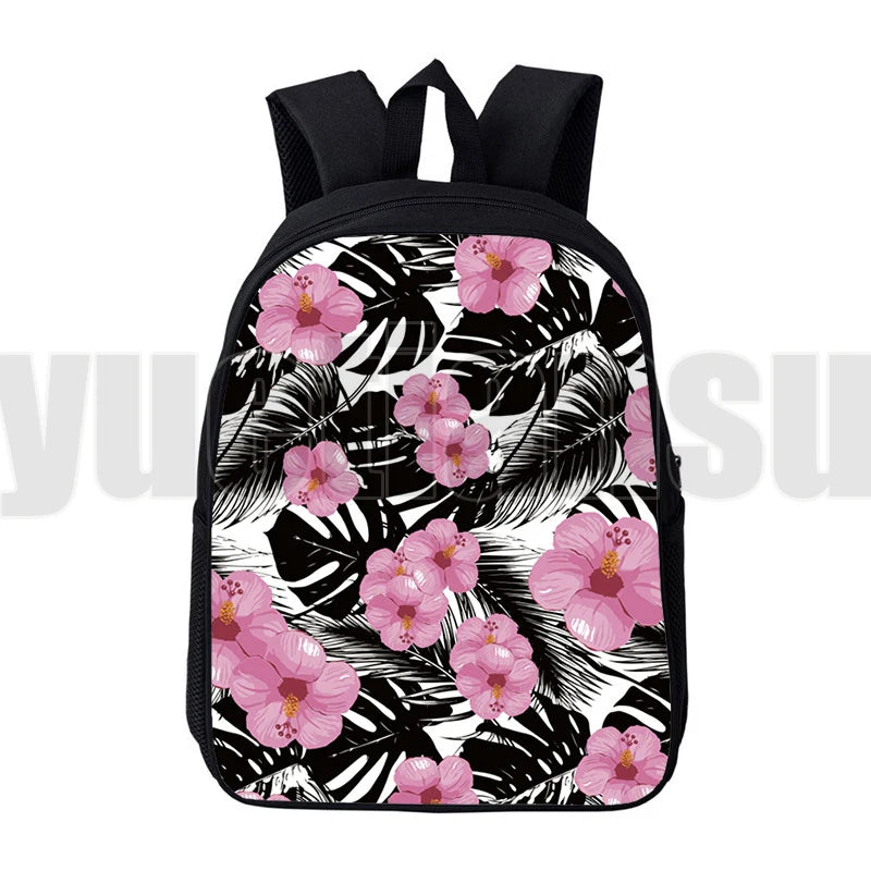 Hawaii Style 3D Backpack 12/16 Inch for School Girls Women Travel