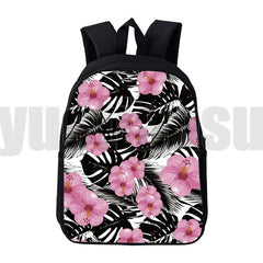 Hawaii Style 3D Backpack 12/16 Inch for School Girls Women Travel