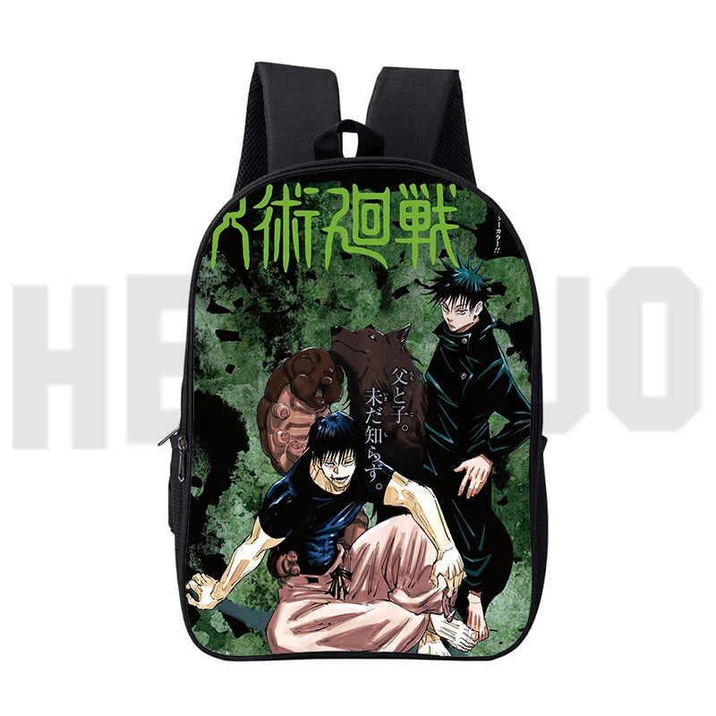 16 Inch Jujutsu Kaisen Backpack 3D School Bag Canvas Women Kids