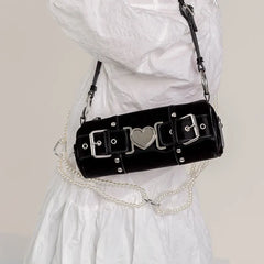 Sac A Main Femme Women's Retro Love Chain Shoulder Bag Handbag