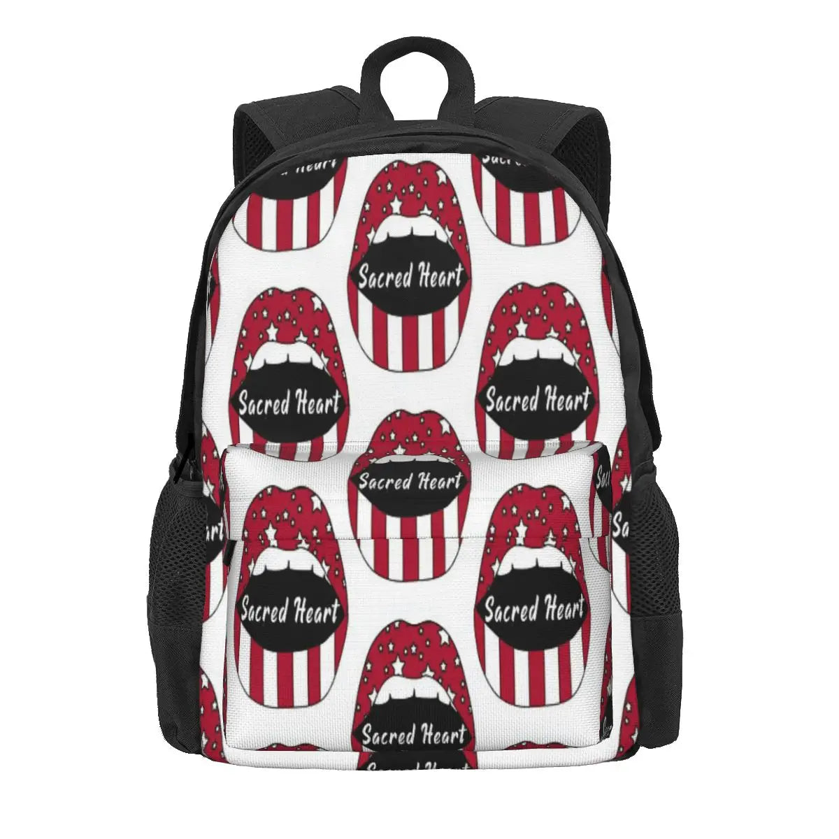 Sacred Heart Lips Backpacks Men Women Girls Back Bag