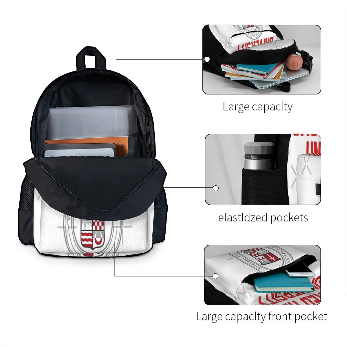 Sacred Heart University 2 Backpacks Men's and Women's Travel Backpacks