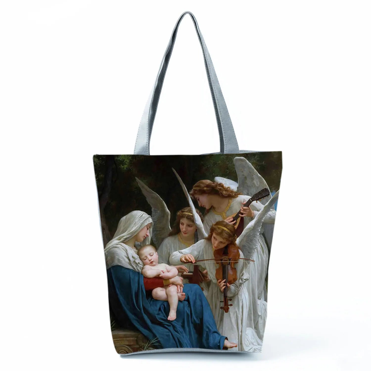 Sacred Saintess Print Handbags For Women Customizable Shoulder Shopping Bag