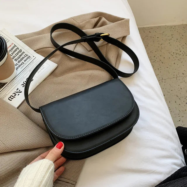 Small PU Leather Crossbody Bags for Women Shoulder Chest Bag