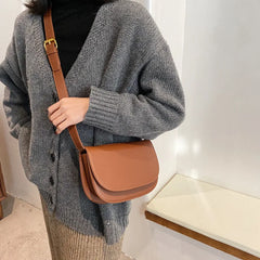 Small PU Leather Crossbody Bag for Women - Winter Shoulder Chest Bag