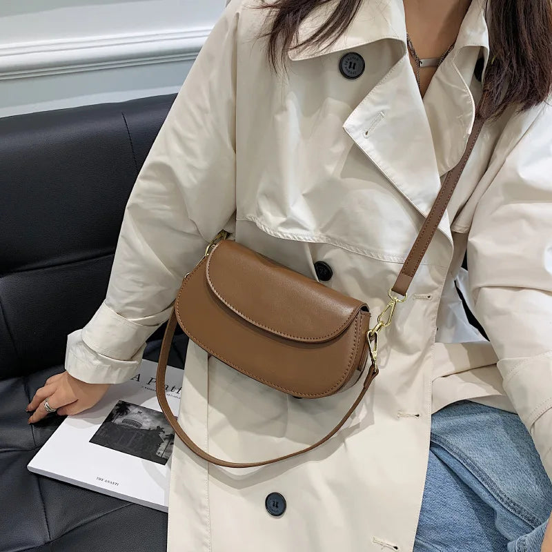 Small Crossbody Shoulder Bag for Women Pu Leather Handbag