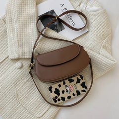 Small Crossbody Shoulder Bag for Women Pu Leather Handbag