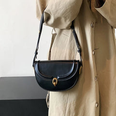 Small Crossbody Bag Women's Shoulder Handbag PU Leather Saddle Style