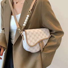 Leather Saddle Bag Crossbody Shoulder Underarm Side Bag for Women