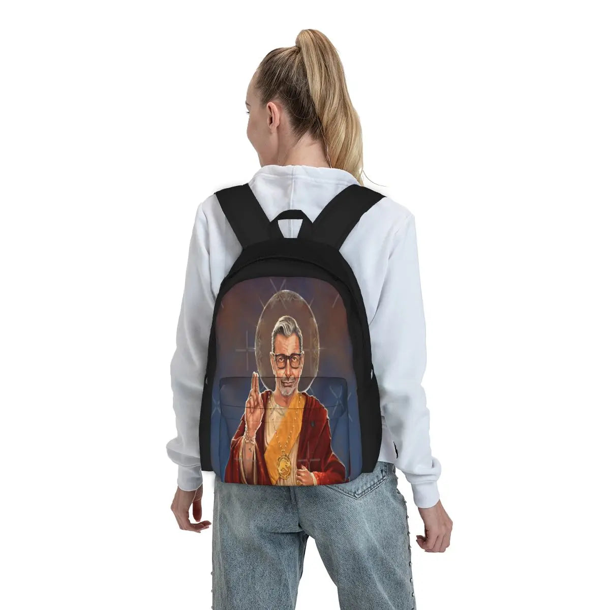 Saint Jeff Of Goldblum Backpacks Men's & Women's School Bag