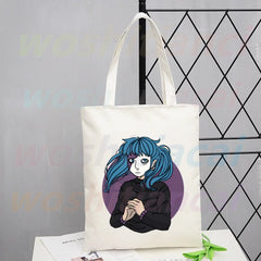Sally Face Graphic Shopping Bag Eco Canvas Shopper Bolsas De Tela