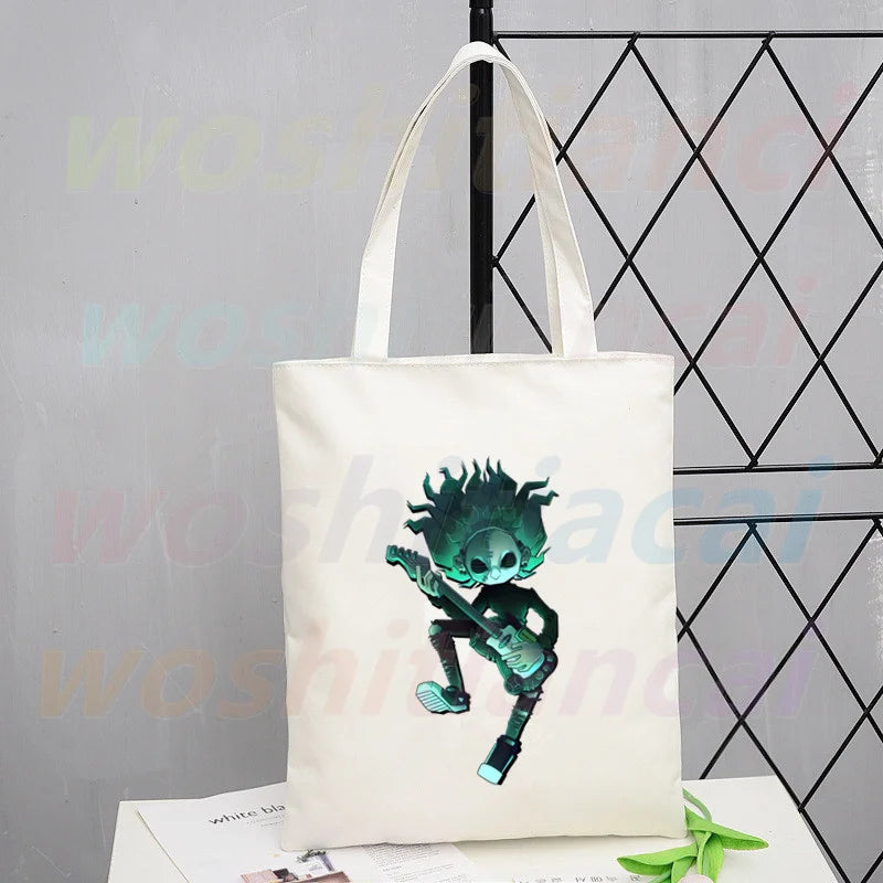 Sally Face Graphic Shopping Bag Eco Canvas Shopper Bolsas De Tela