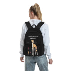 Saluki And Wine Funny Dog Backpacks Men's Backpacks Bags For Women Travel Bags