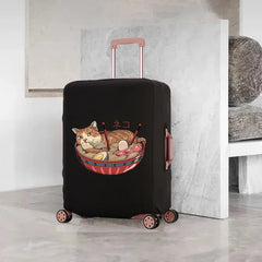 Samurai Cat Pattern Luggage Cover for 18-32 Inch Suitcases