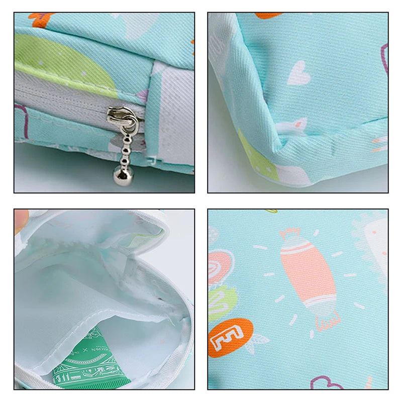 Sanitary Pad Pouch Cosmetic Organizer Bag Travel Makeup Napkin Bag