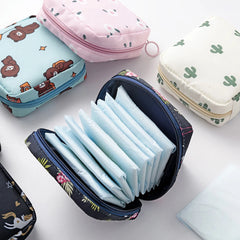 Sanitary Pad Pouch Cosmetic Organizer Bag Travel Makeup Napkin Bag