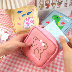 Sanitary Pad Pouch Cosmetic Organizer Bag Travel Makeup Napkin Bag