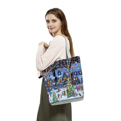 Santa Claus Print Handbags Eco Reusable Shopping Bag Foldable Christmas