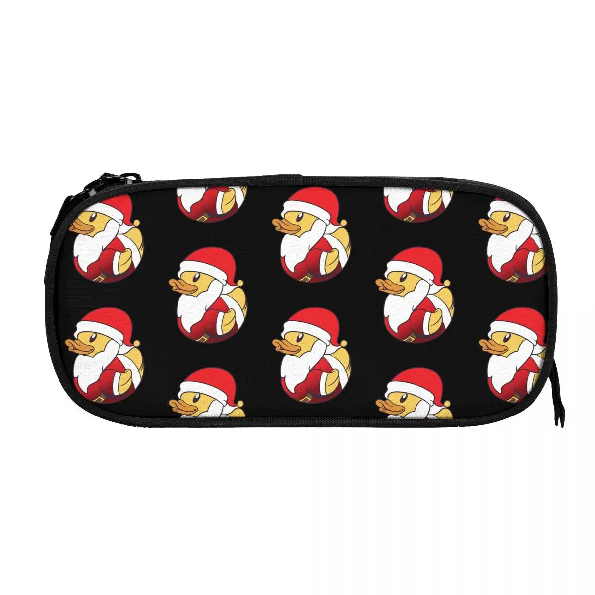 Santa Claus Rubber Duckie Pen Box Student School Anime Zipper Pen Bag