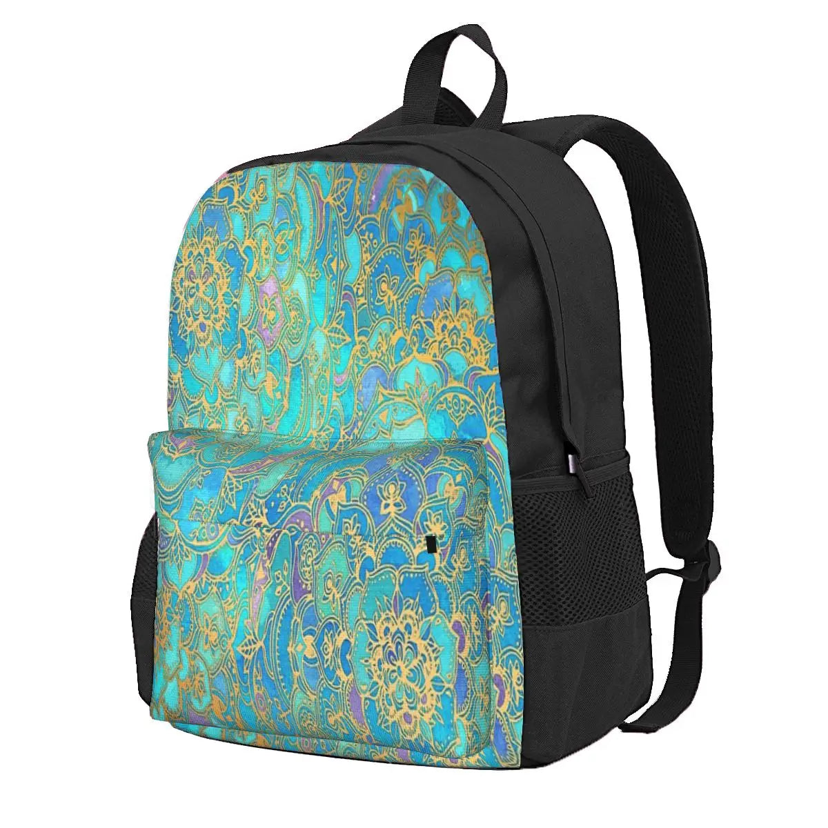 Sapphire & Jade Stained Glass 2 Backpacks Men's Backpacks Bags For Women