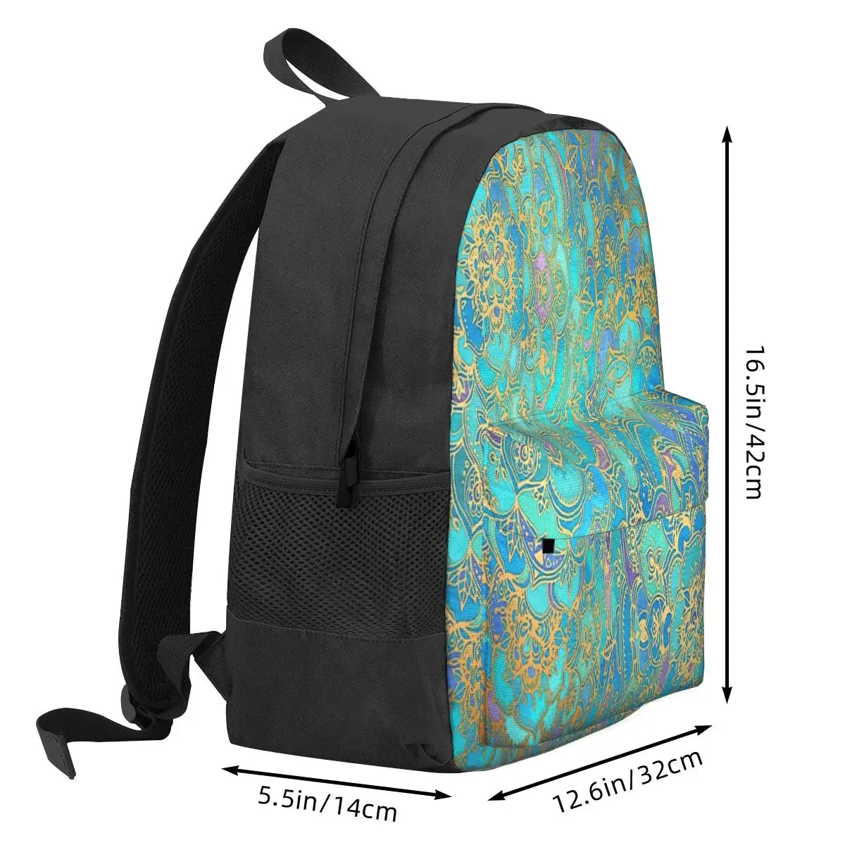 Sapphire & Jade Stained Glass 2 Backpacks Men's Backpacks Bags For Women
