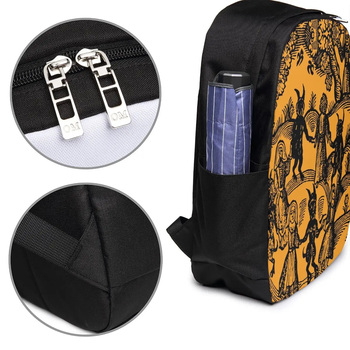 Satan Backpack USB Dance w/ The Devil Student Bag Multifunction