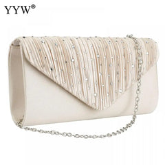 Satin Envelope Bag Evening Party Clutch Female Chain Handbags Shoulder Purse