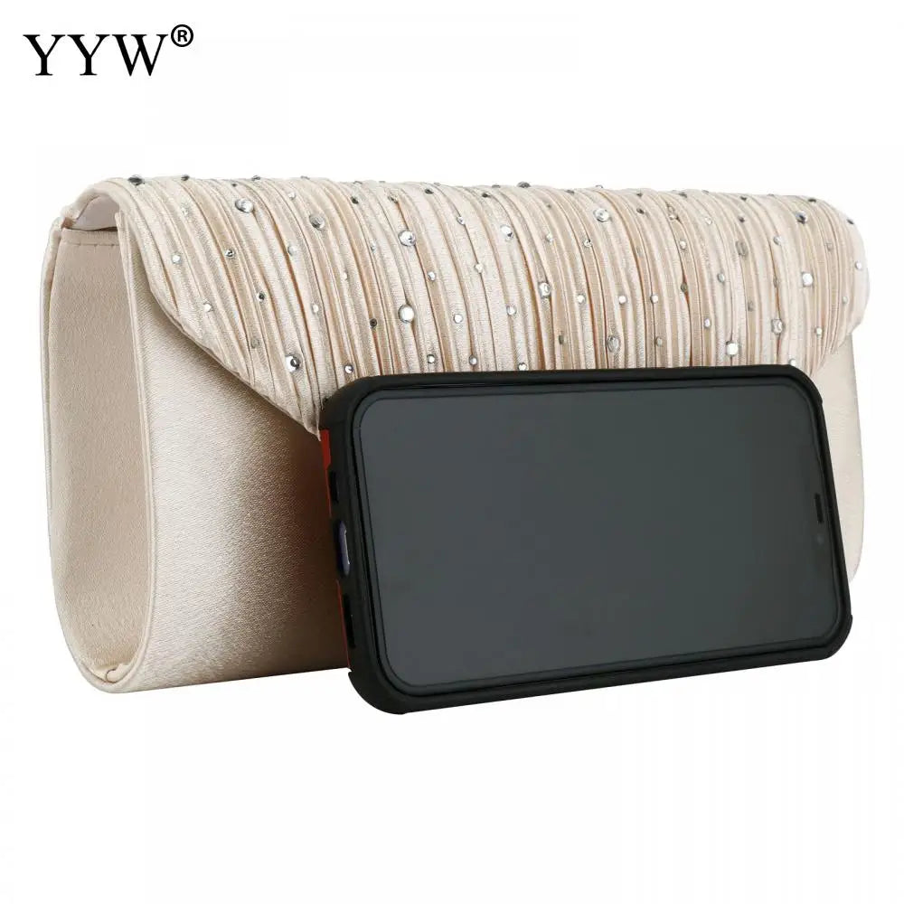 Satin Envelope Bag Evening Party Clutch Female Chain Handbags Shoulder Purse