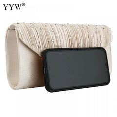 Satin Envelope Bag Evening Party Clutch Female Chain Handbags Shoulder Purse