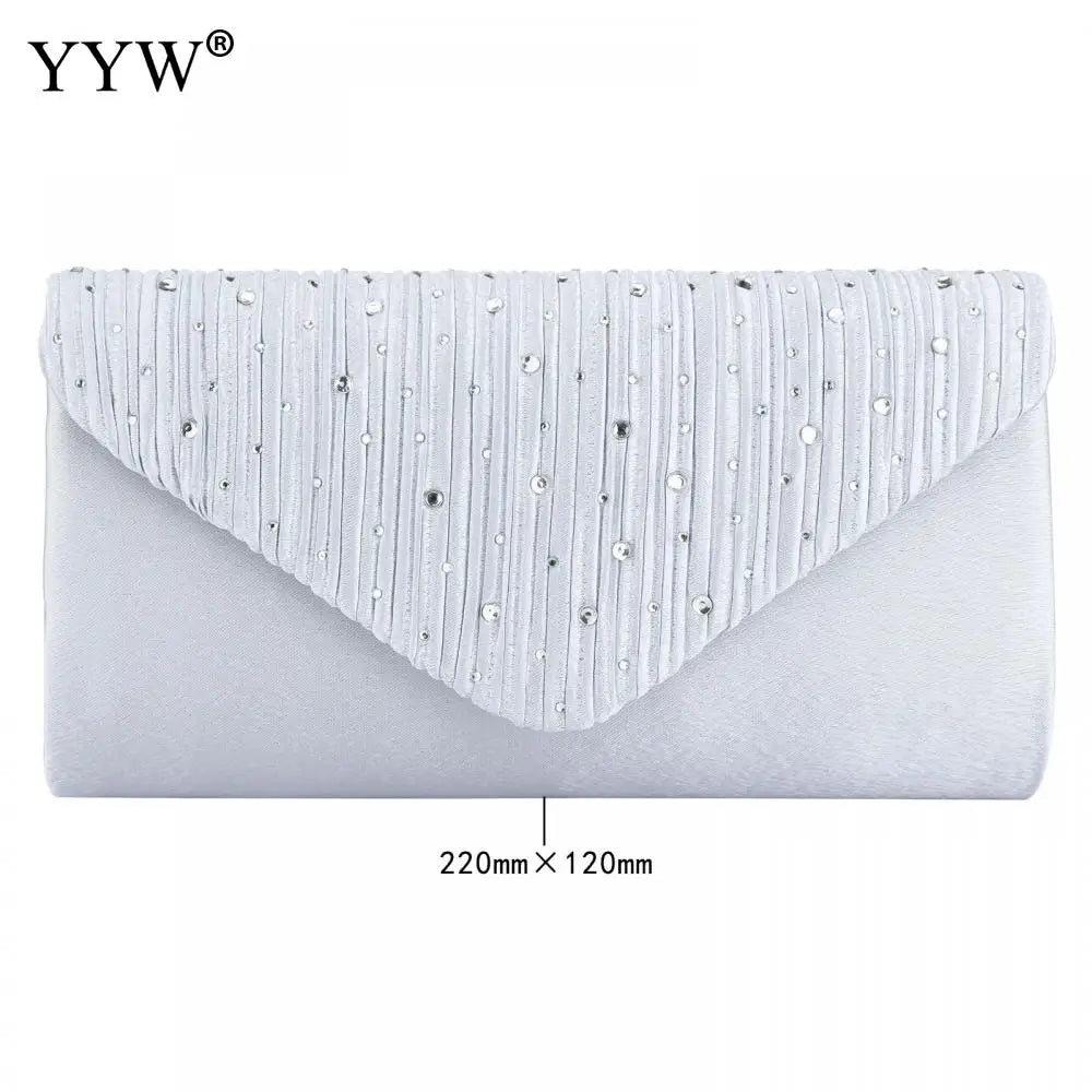 Satin Envelope Bag Evening Party Clutch Female Chain Handbags Shoulder Purse